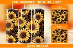 Pumpkin Tumbler Sublimation Wrap, 20 oz Fall Tumbler Wrap Product Image 1