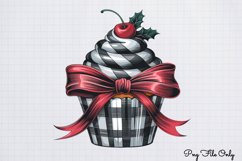 Red Black Glitter Plaid Clipart PNG Product Image 1