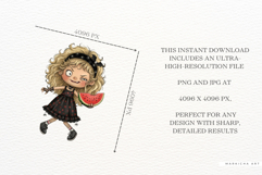 Summer Gothic Girl Clipart Product Image 6