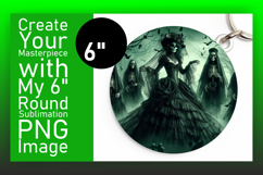 Stylish Round Design for Sublimation , Horror Halloween Product Image 1