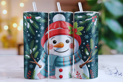 Christmas Snowman Tumbler Wrap | Christmas Wrap Product Image 1