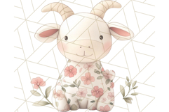 Pink Floral Stuffed Animal Clipart PNG, Cute Stuffed Animals Product Image 3