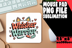 Joyful Desk Pad Sublimation Style, Cat Quote Product Image 1