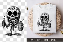 A Melting Bird Skeleton Character - Skeleton SVG Product Image 1