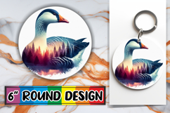 Blissful Keychain Sublimation, Animals Art Product Image 1