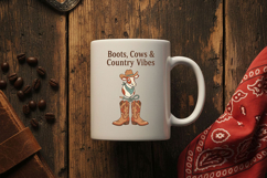 Boots Cows and Country Vibes Png Western Cowgirl Sublimation Product Image 6