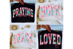 Christian Mom PNG Bundle Praying Mama, Loved, Hope, Grace Product Image 1