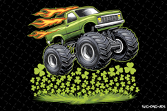 Monster Truck Svg | St Patrick&#039;s day Design Product Image 1