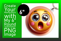 Bright Circle Design Coaster Artwork , 3D Emoji Product Image 1