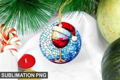 Christmas Santa Wineglass Ornament | Christmas Ornament PNG Product Image 1