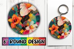 Botanical Floral Car Coaster Sublimation Product Image 1