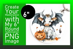 Adorable Watercolor Cow Round Design Product Image 1