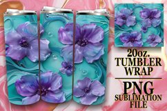 Sublimation Floral Fantasy Tumbler Wrap Design Spring 20oz Product Image 1