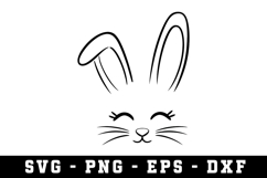 Bunny Ear &amp; Face SVG | SVG Cut files | Cricut Product Image 1