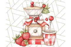 Cottagecore Strawberry Kitchen PNG Clipart, Retro Fruit Png Product Image 3
