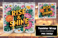 CHARMING 20oz Tumbler Template , Flower Quote Product Image 1