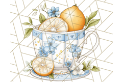 Mediterranean Cottagecore Kitchen PNG Clipart with Lemons Product Image 3