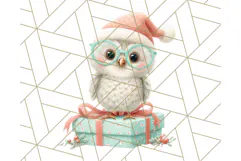 Coral and Aqua Christmas Clipart PNG, Pastel Holiday Art Product Image 3