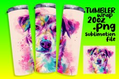 Abstract Doggie Artistry Tumbler Wrap Product Image 1