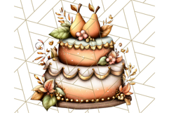 Fall Cake Clipart PNG, Autumn Cakes With Pumpkins Product Image 3