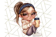 Sassy Mom Coffee PNG Clipart, Messy Bun Mom Life PNGs Product Image 2
