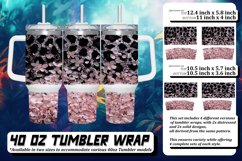 Dazzling Floral Leopard Tumbler Design 40oz Product Image 1