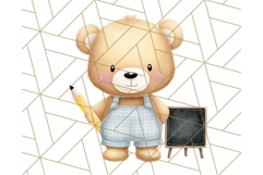 Cute Back to School Animals PNG Clipart with Books &amp; Bags Product Image 3
