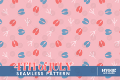 American 4th of July Hoofs and Hen Prints Seamless Pattern Product Image 1