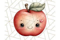 Fruit Doodles Clipart, Cute Cartoon Fruit PNG, Kawaii Food Product Image 3