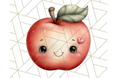 Fruit Doodles Clipart, Cute Cartoon Fruit PNG, Kawaii Food Product Image 3