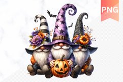 Halloween gnome clipart, Halloween sublimation clipart set Product Image 5
