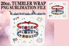 Heartfelt joy 20oz tumbler wrap, Patriotic Product Image 1