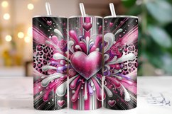 Heart Valentine&#039;s Day Tumbler Wrap Sublimation Product Image 1