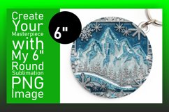 Cute Keychain Circle Design PNG , 3D Xmas Product Image 1