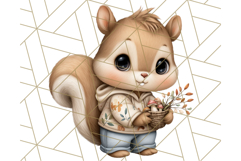 Thanksgiving Woodland Animals Clipart PNG Product Image 3