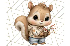 Thanksgiving Woodland Animals Clipart PNG Product Image 3