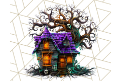 Haunted Houses Clipart PNG, Spooky Halloween Homes Product Image 3