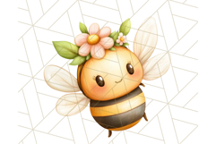 Adorable Bee Clipart PNG, Kawaii Bumblebee Illustrations Product Image 3