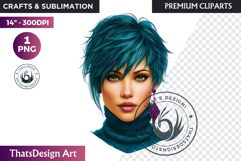 Modern Winter Girl Fashion Illustrations PNG Graphics Product Image 1