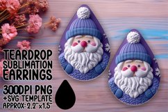 Sublimation 3D Santa Claus Wrap for Keychain Holiday Round Product Image 1