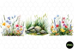 Watercolor Grass Clipart , Watercolor Clipart Product Image 1