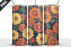 3D Prettiest Flowers Tumbler Wrap | Sublimation Design Product Image 1
