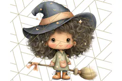 Spooky Little Witches Halloween Clipart PNG Product Image 3