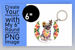 Stylish Circle Design for Car Coasters , Cute Dog Product Image 1