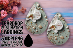 Unique Teardrop Design for Earrings , 3D Flower Product Image 1