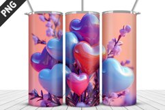 Lovely Hearts Tumbler Design | Valentine&#039;s Day Tumbler Wrap Product Image 1