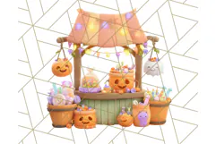 Halloween Candy Shop Clipart PNG, Trick or Treat Clip Art Product Image 3