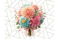 Pastel Flower Bouquet PNG Clipart, Elegant Floral Art Product Image 3
