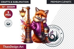 Cute Autumn thanksgiving Baby animal and Pumpkin PNG clipart Product Image 1