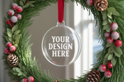 Acrylic Christmas Ornament Mockups , acrylic blank mockup Product Image 1